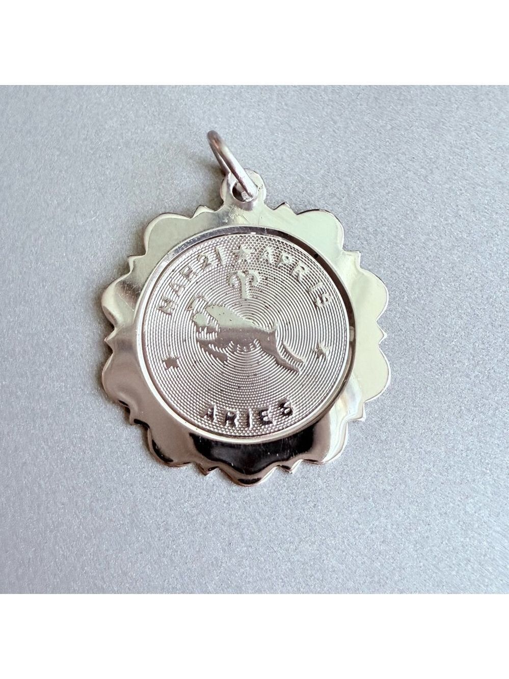 Sterling Silver 925 Aries Ram Zodiac Horoscope Charm Pendant